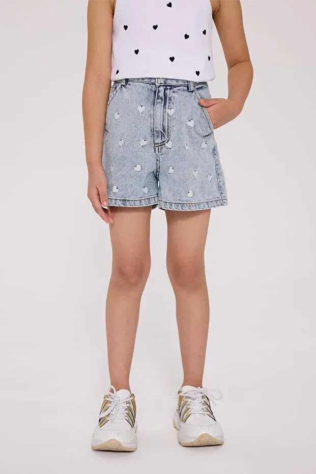 Детские шорты для девочек джинсовые Tyess, Denim — фото 3