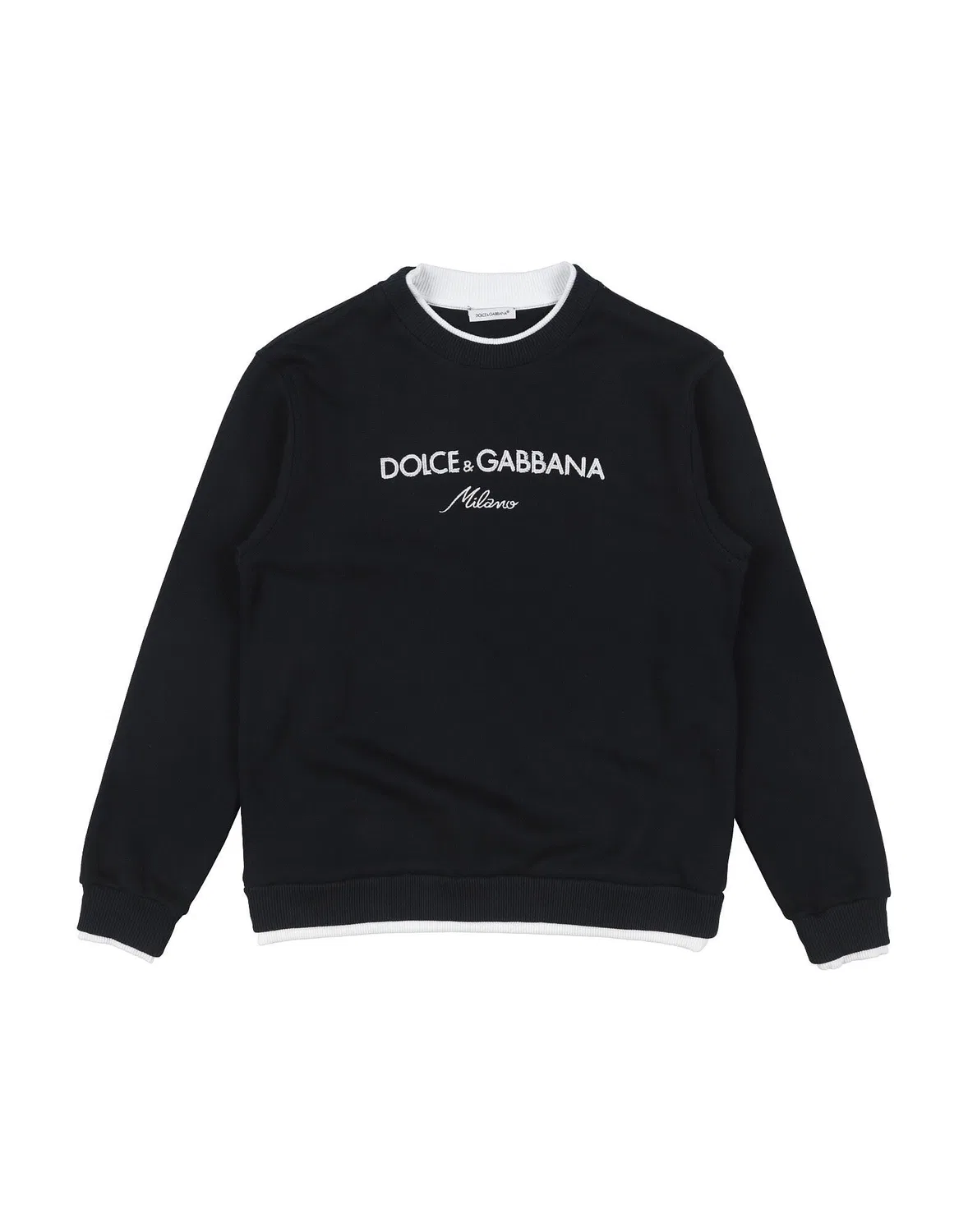 Детский свитшот для мальчиков с аппликацией Dolce&Gabbana, темно‑синий