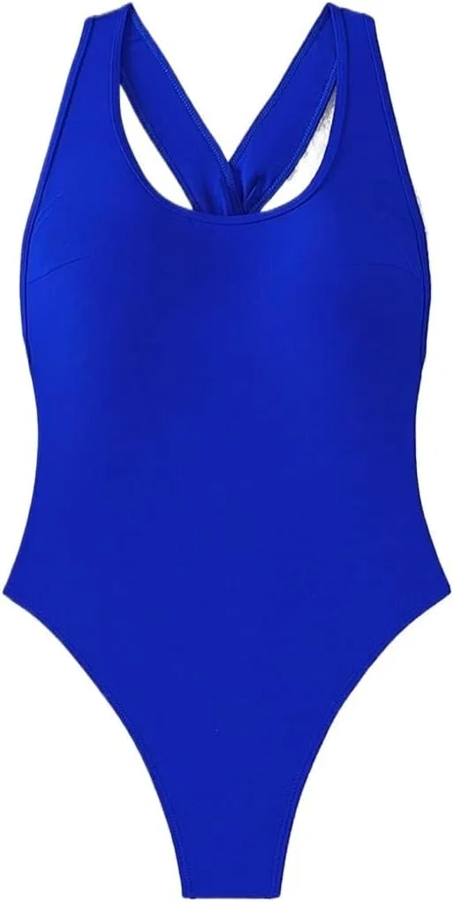 Женский цельный купальник с вырезами Monokini, Royal Blue