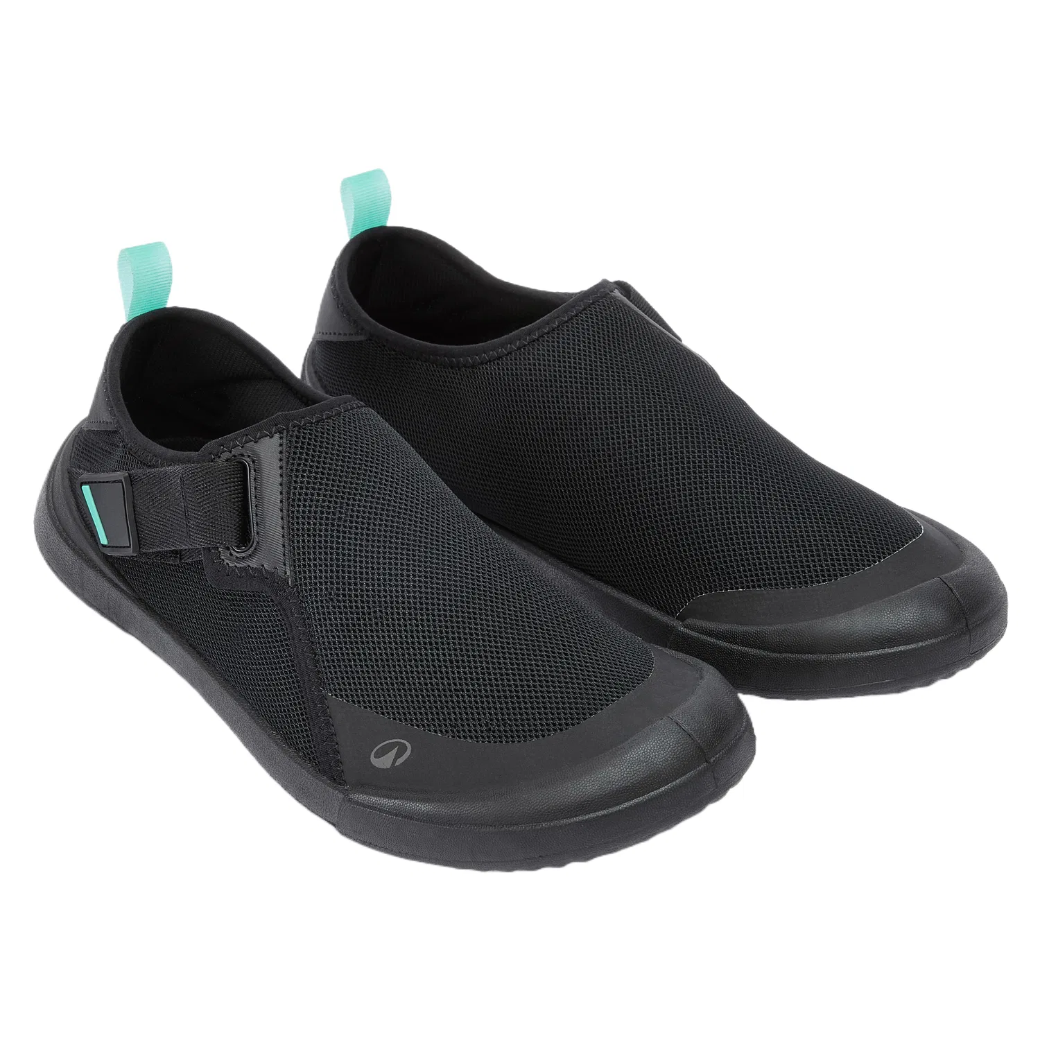 Детские нескользящие треккинговые кроссовки для реки Unisex DECATHLON, Smoky Black/Light Grass — фото 2