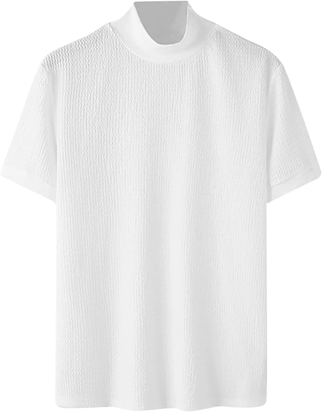 Мужская летняя дышащая рубашка поло с коротким рукавом, White-1 — фото 3