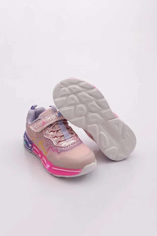 Детские спортивные кроссовки для девочек со светящейся подошвой Marco Kids, Pink — фото 4