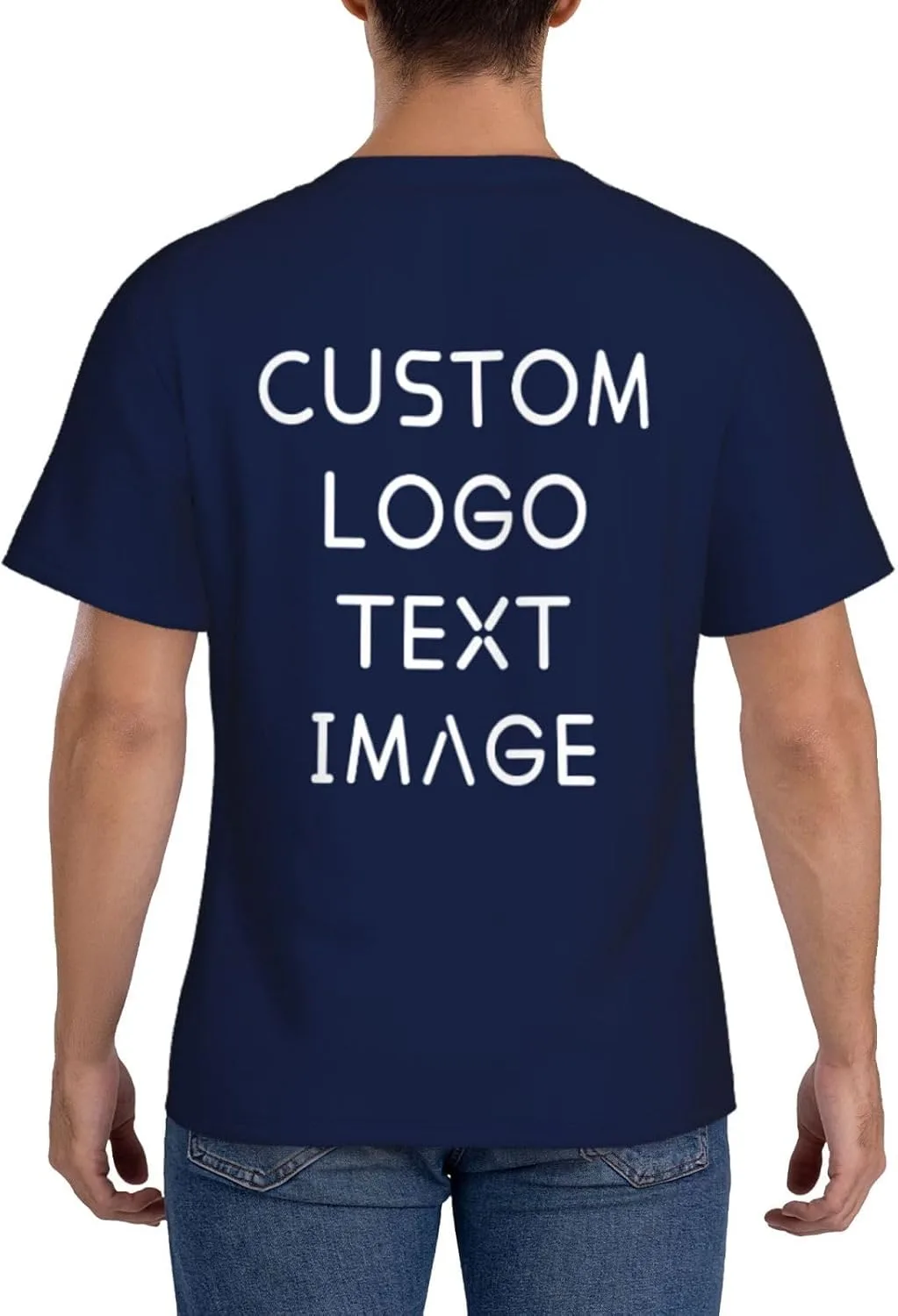 Футболка с полной запечаткой Custom T Shirts с логотипом — фото 3