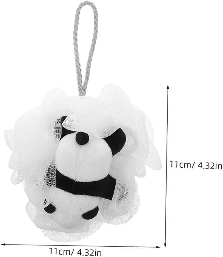 Детская мочалка Panda, 2 шт, DECOMELODY, 11x11x8 см, мультиколор — фото 2