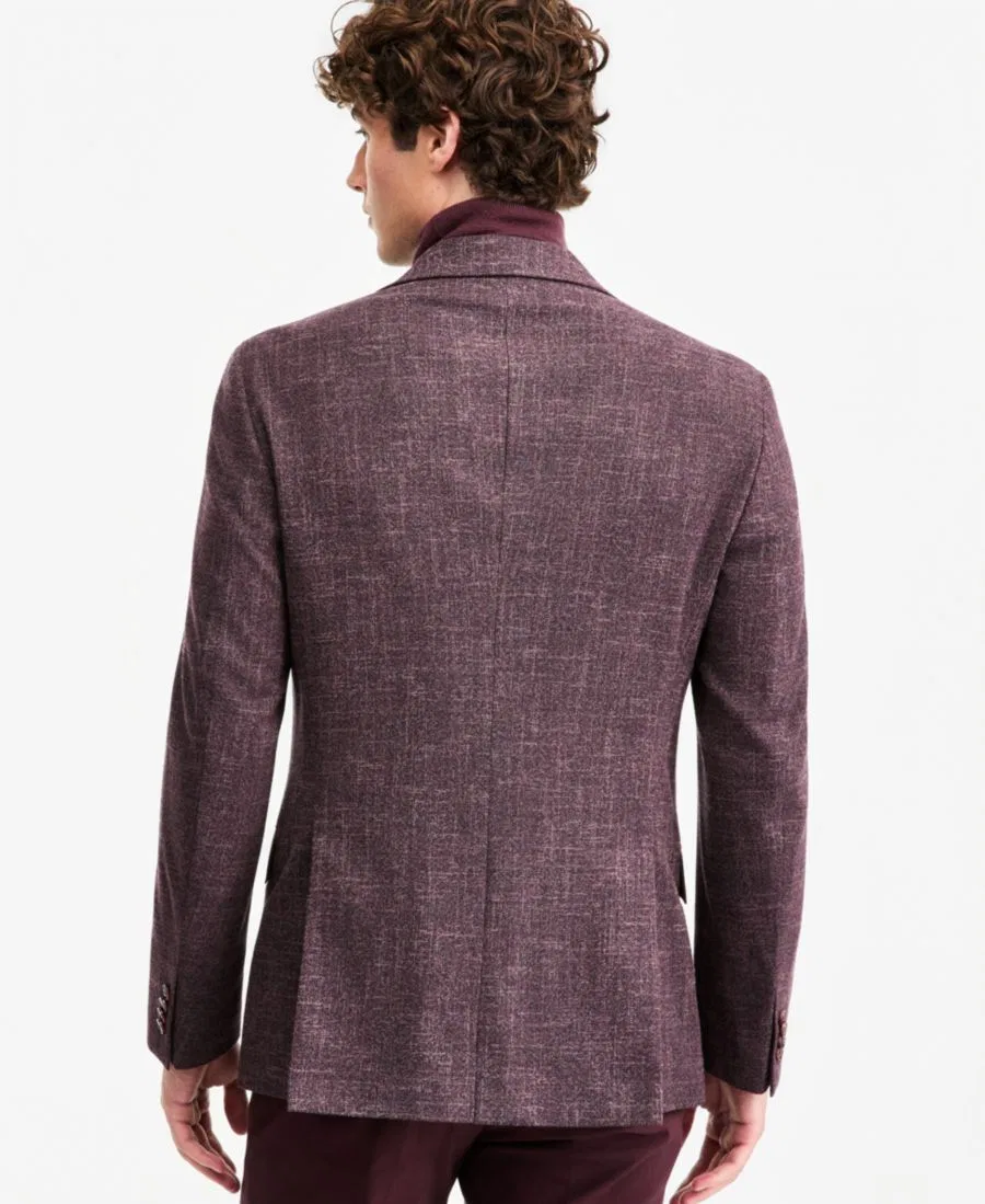 Пиджак спортивный Modern-Fit Burgundy Solid Sport Coat Tommy Hilfiger, Burgundy — фото 4