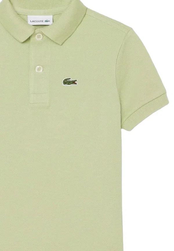 Детская рубашка поло Lacoste, зеленый — фото 3