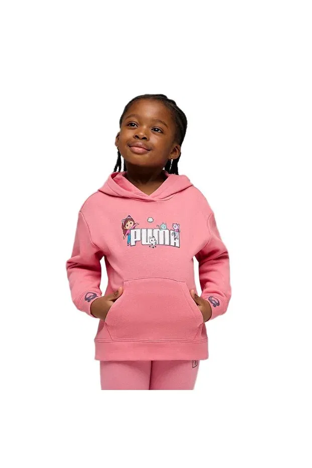 Детские свитшот для девочек с принтом Graphic Girls' Sweatshirt Puma, Off White