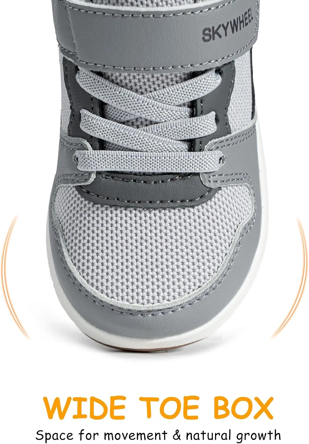 Детские кроссовки для мальчиков повседневные SKYWHEEL, Grey Toddler Boy Shoes — фото 4