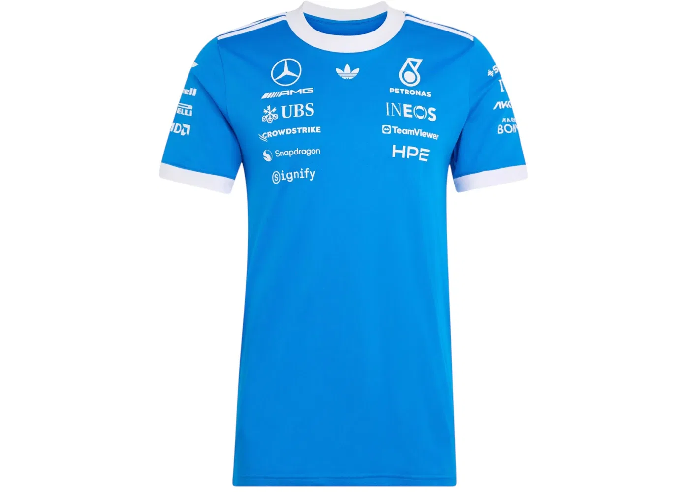 Мужская джерси с длинным рукавом Adidas x Mercedes AMG Petronas Formula 1 Team Blue Wonder Driver Jersey, Blue (Asia Sizing)