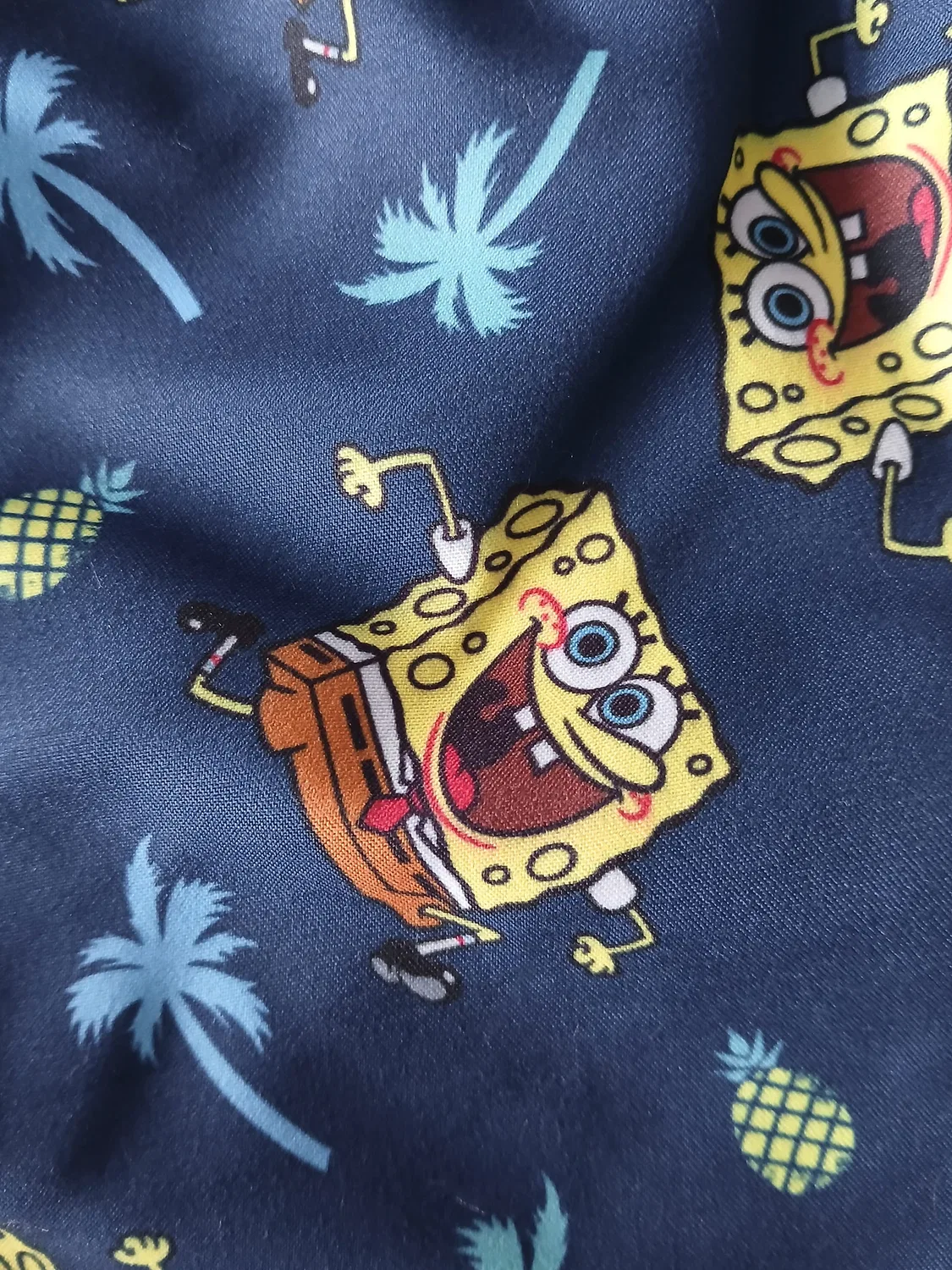 Шорты для плавания с принтом пальм Spongebob, синий — фото 4