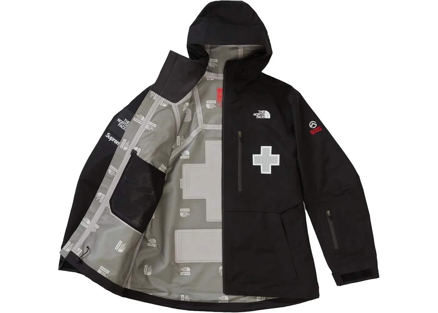 Мужская куртка с принтом Summit Series Rescue Mountain Pro Supreme, The North Face, Черный — фото 2