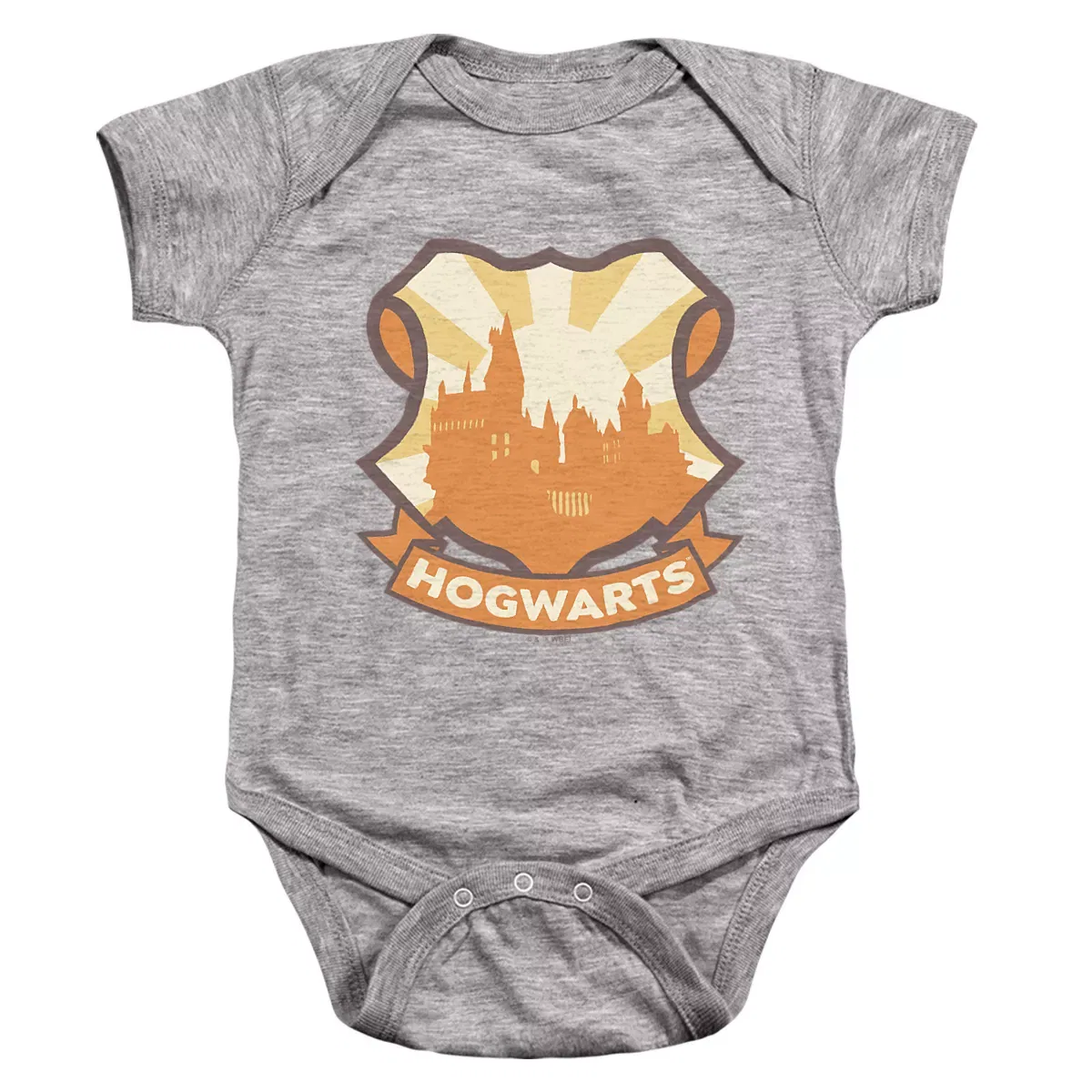 Детское боди для мальчиков с принтом Harry Potter Summer Magic Hogwarts Crest, Athletic Heather