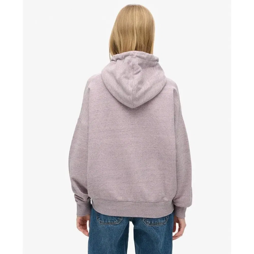 Женское худи с принтом Logo Essential Superdry, Rosa — фото 4