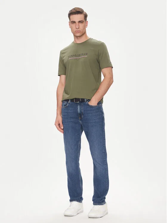 Футболка regular fit Brand Love Tommy Hilfiger, зеленый — фото 2