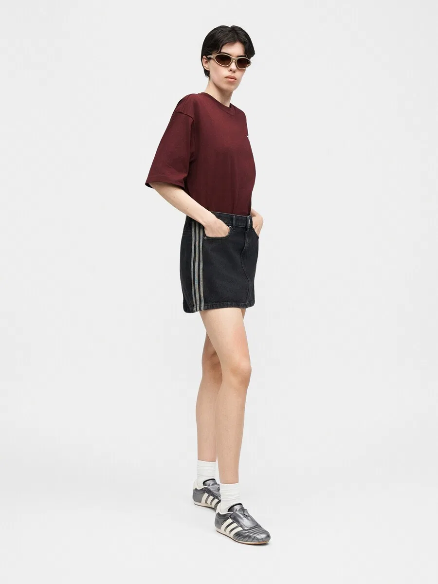 Юбка ADIDAS ORIGINALS из черного денима — фото 4