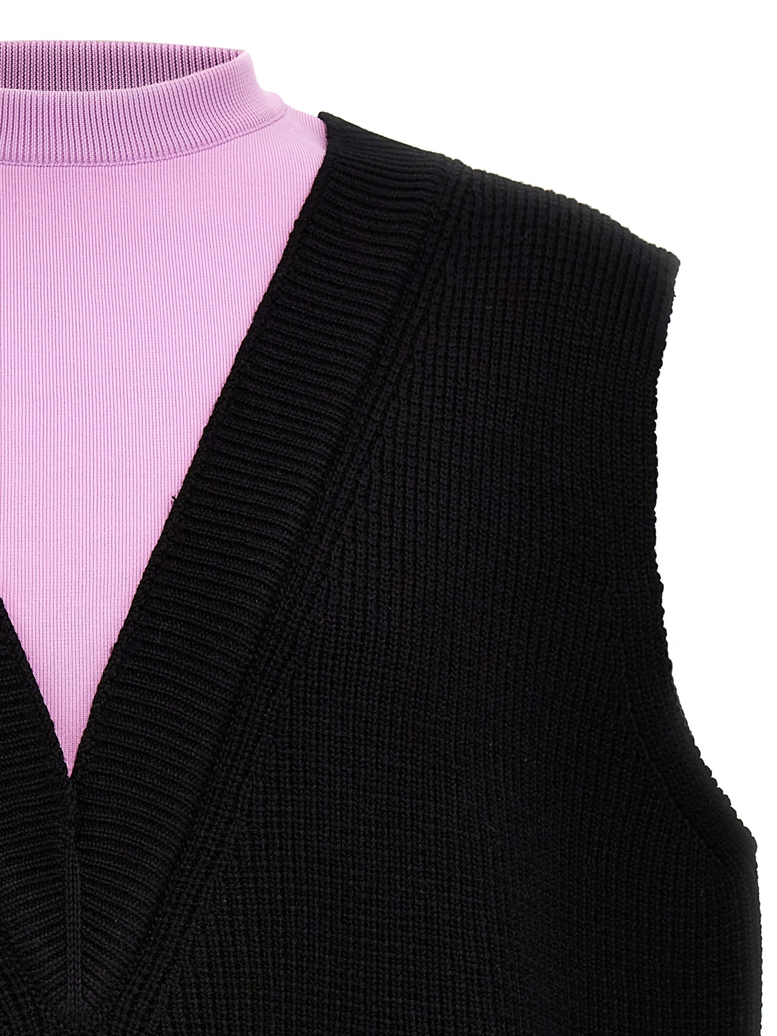 Вязаный жилет JIL SANDER, мультиколор — фото 3