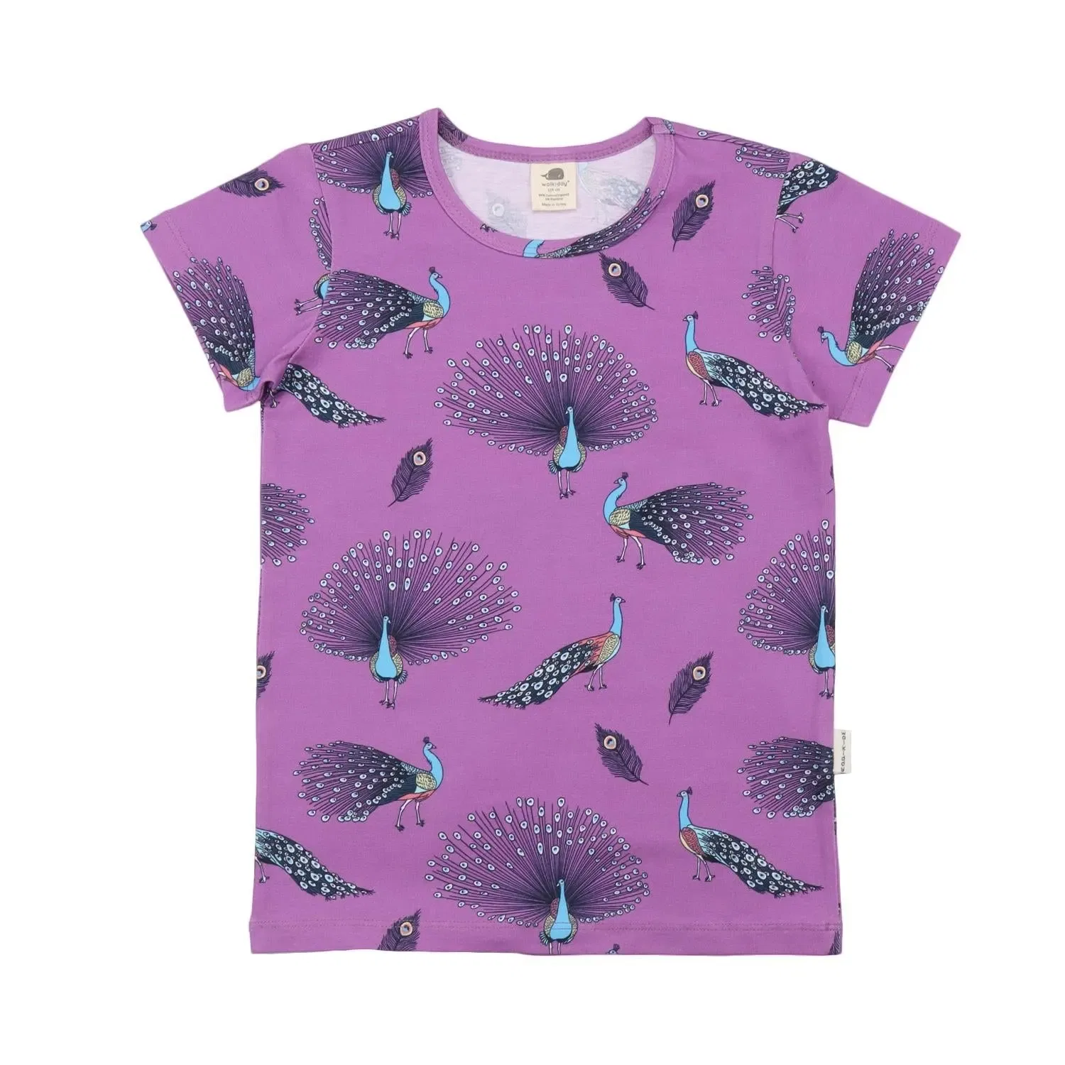 Футболка с принтом Fancy Peacocks Walkiddy, разноцветный