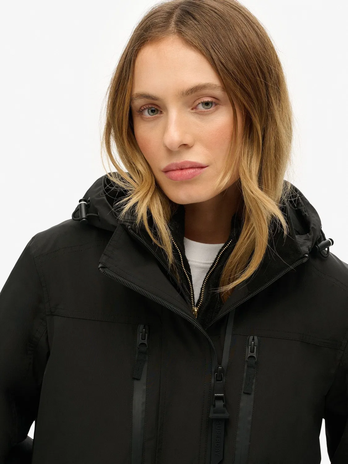 Парка удлиненная Shell Superdry, черный — фото 4