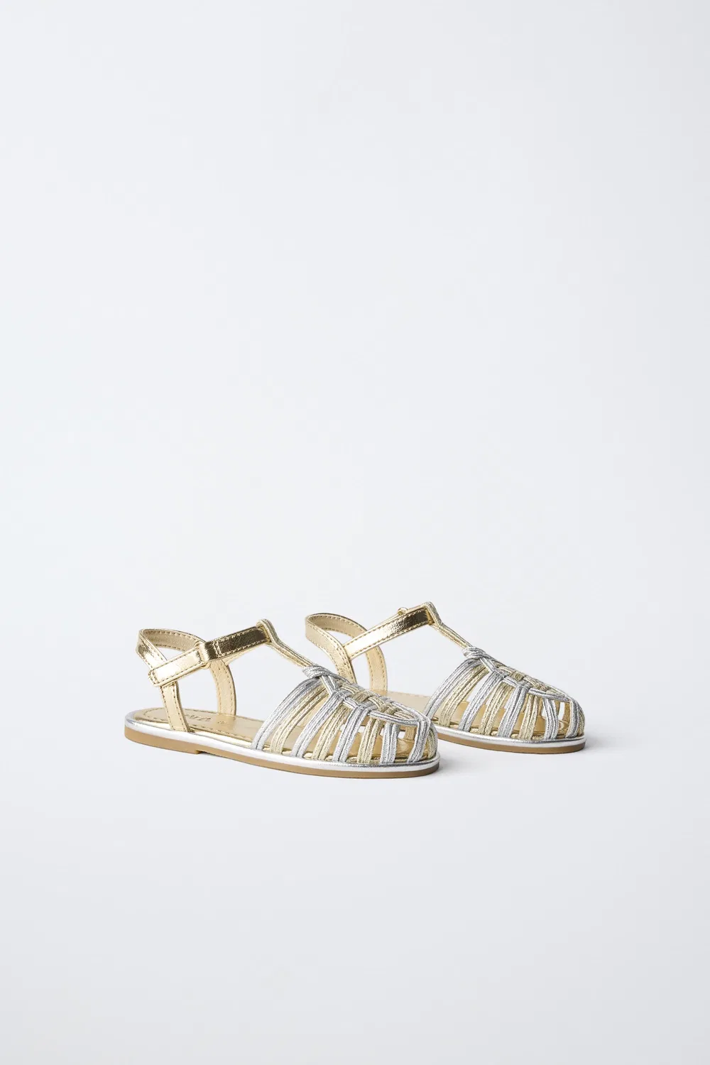МЕТАЛЛИЧЕСКИЕ САНДАЛИ ZARA, Gold — фото 2