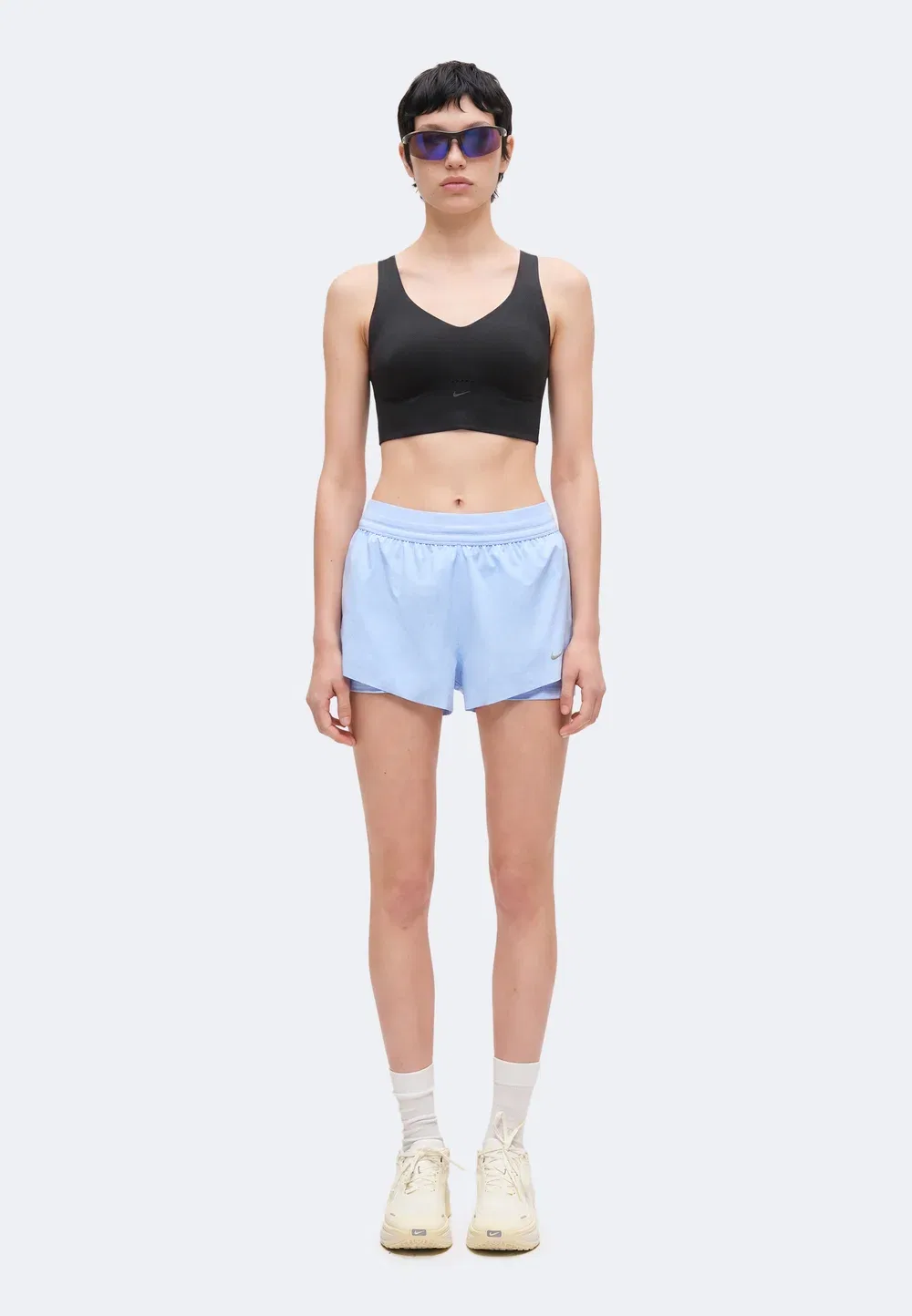 Swift - шорты 2-в-1 Nike Performance, Aluminum/Gridiron — фото 2