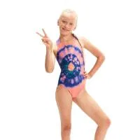 Детский купальник с принтом Pulseback Speedo, Роза / Blau