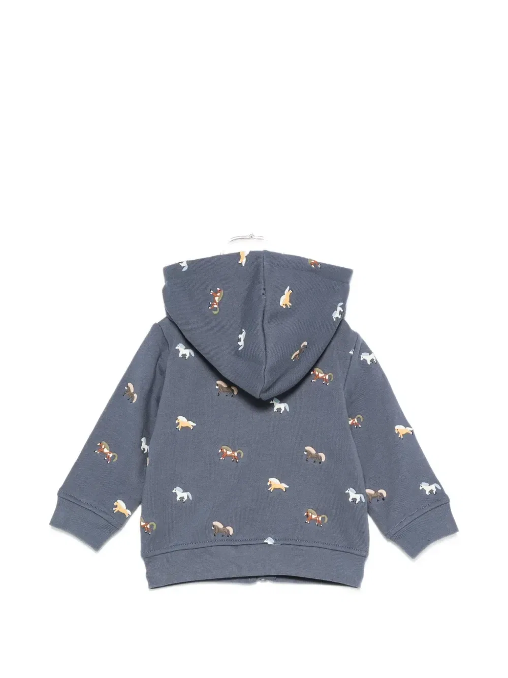 Толстовка на молнии с вышивкой в виде лошади Stella Mccartney Kids, синий — фото 2