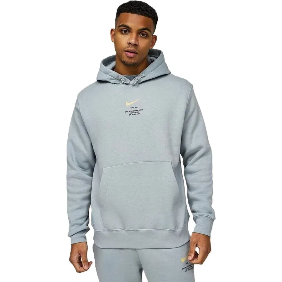 Свитшот с капюшоном с графическим принтом Nike Athletics Pullover Hoodie, Серый — фото 2