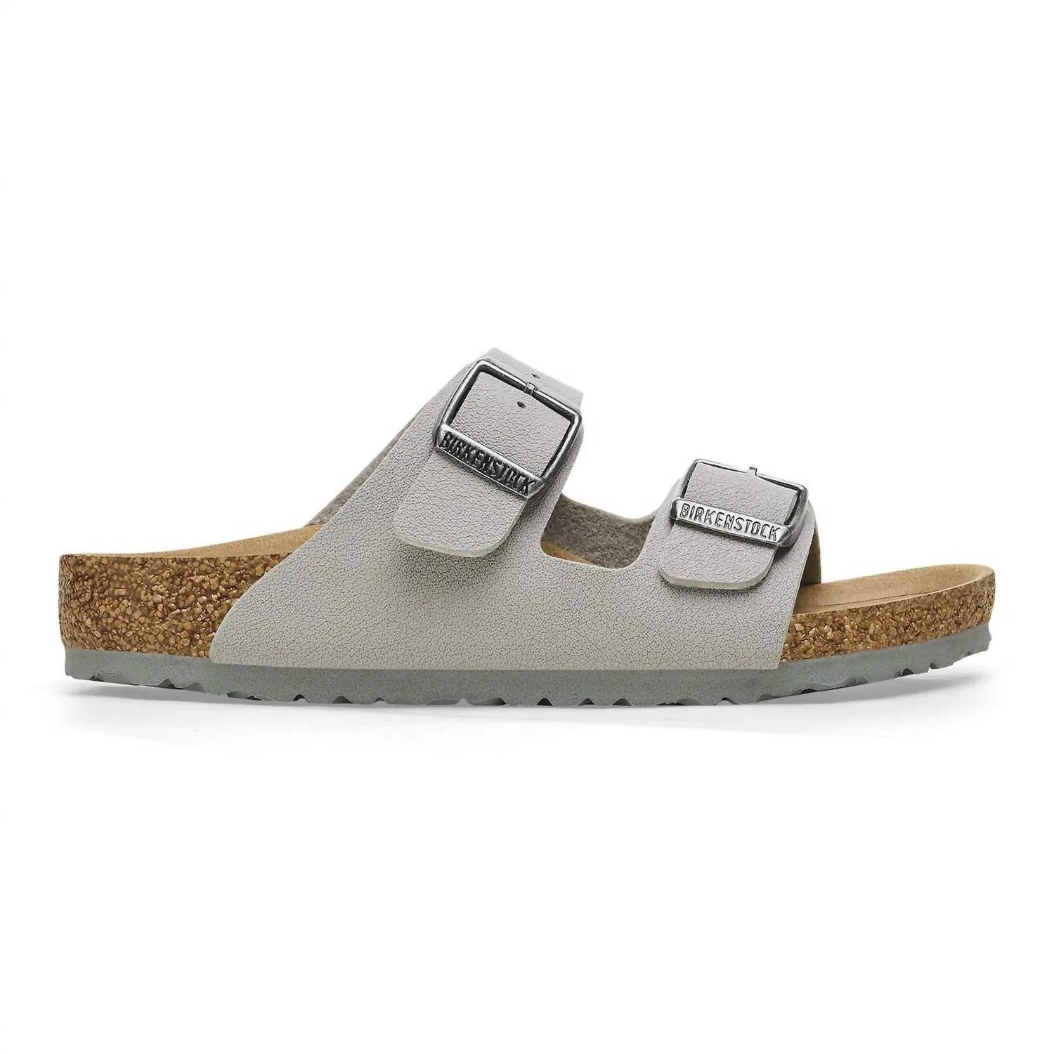 Детские сандалии веганские с двумя пряжками Arizona Kid Vegan Birkenstock, Stone Coin — фото 2
