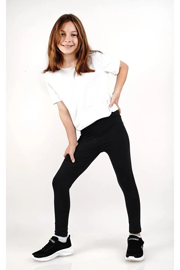 Детские леггинсы для девочек хлопковые Lovella, Black