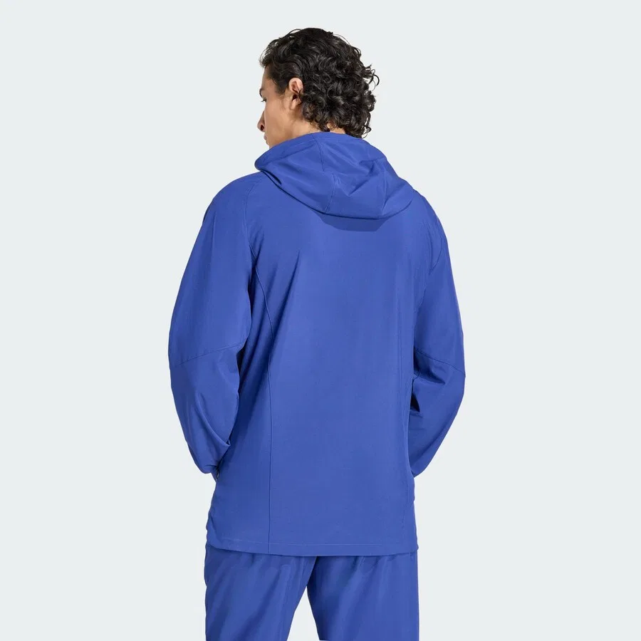 Куртка ADIDAS PERFORMANCE Between-Season Jacket 'Italy Tiro Travel Full Zip' синего цвета — фото 4
