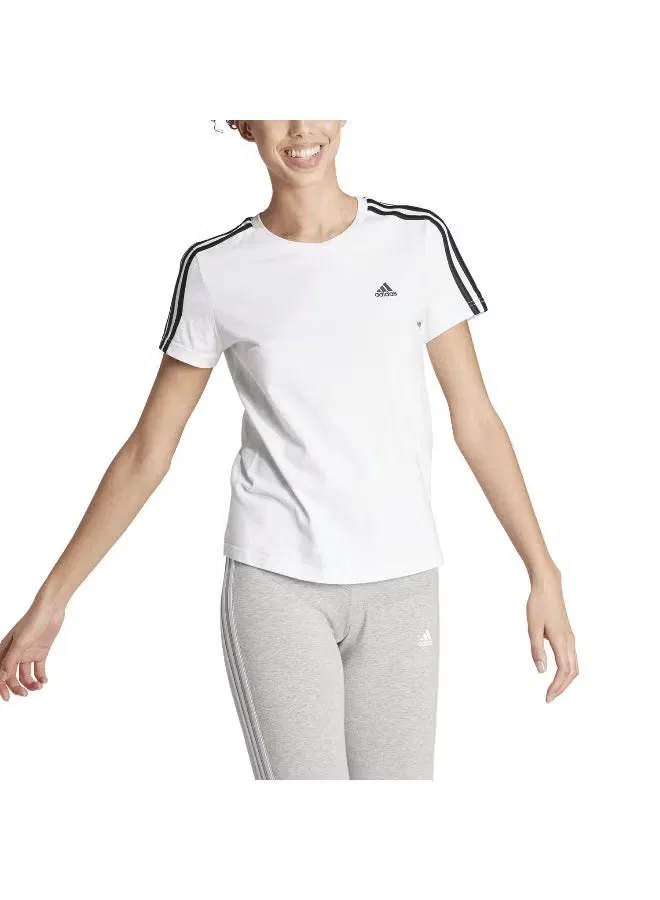 Футболка спортивная с контрастными полосами W 3s t Adidas, белый — фото 4