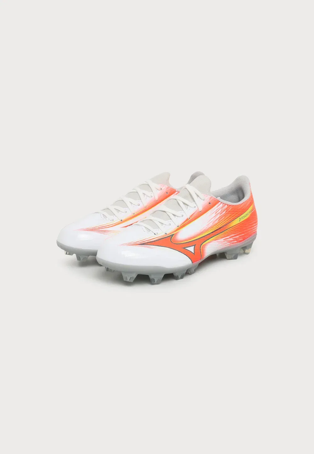Футбольные бутсы Alpha Select унисекс для твердого грунта Mizuno, White/Lava Orange/Evening Primrose — фото 2