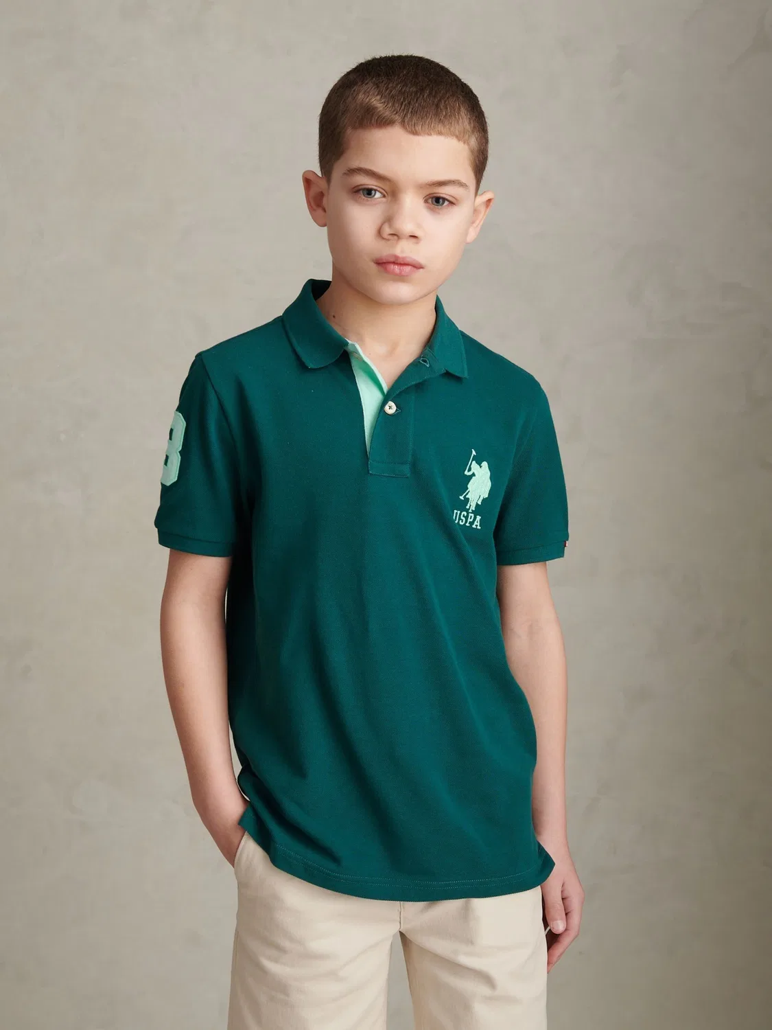 Поло U.S. Polo Assn. Player, зеленый