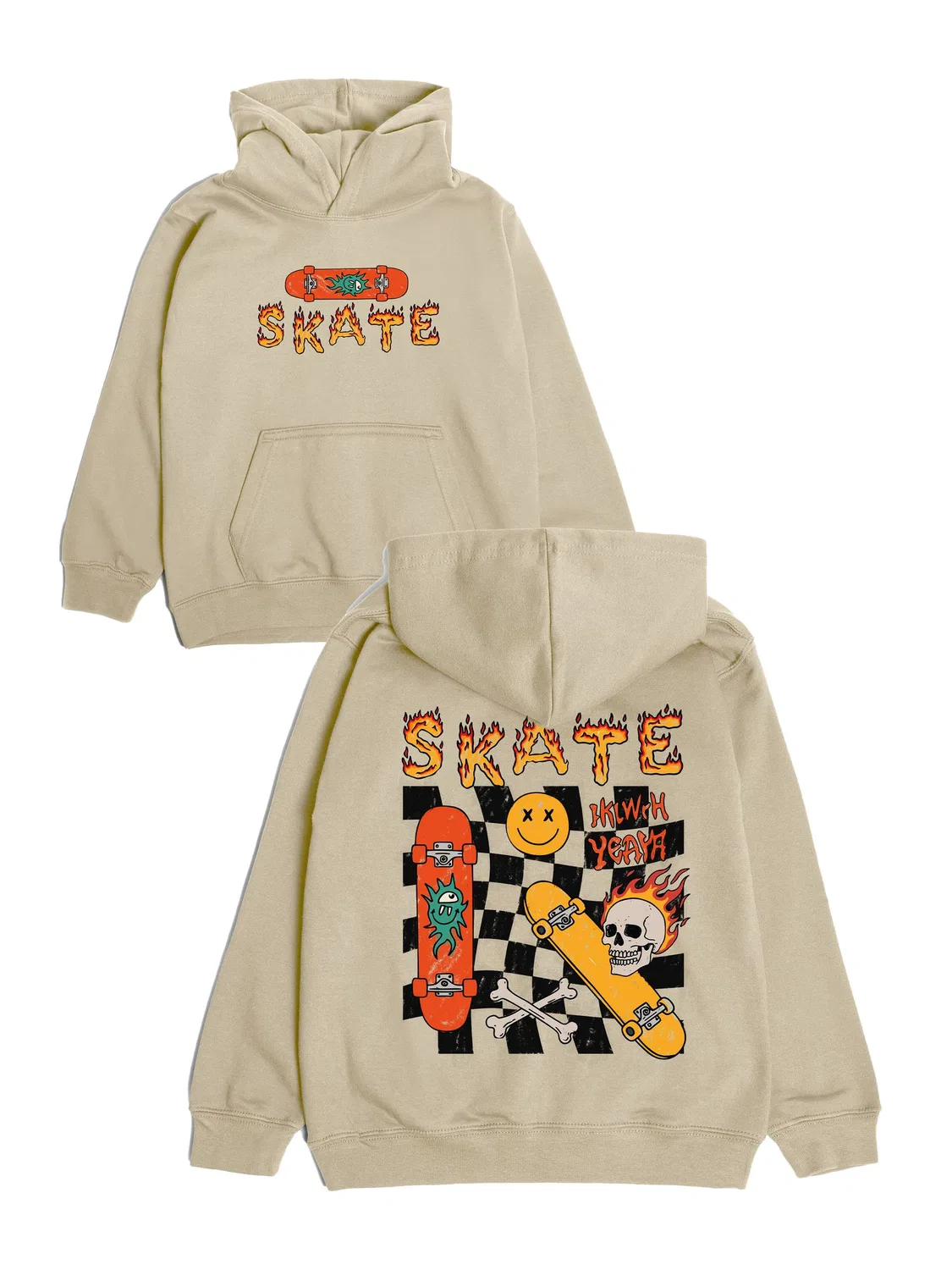 Худи Rags & Rascals Skate Checks, натуральный
