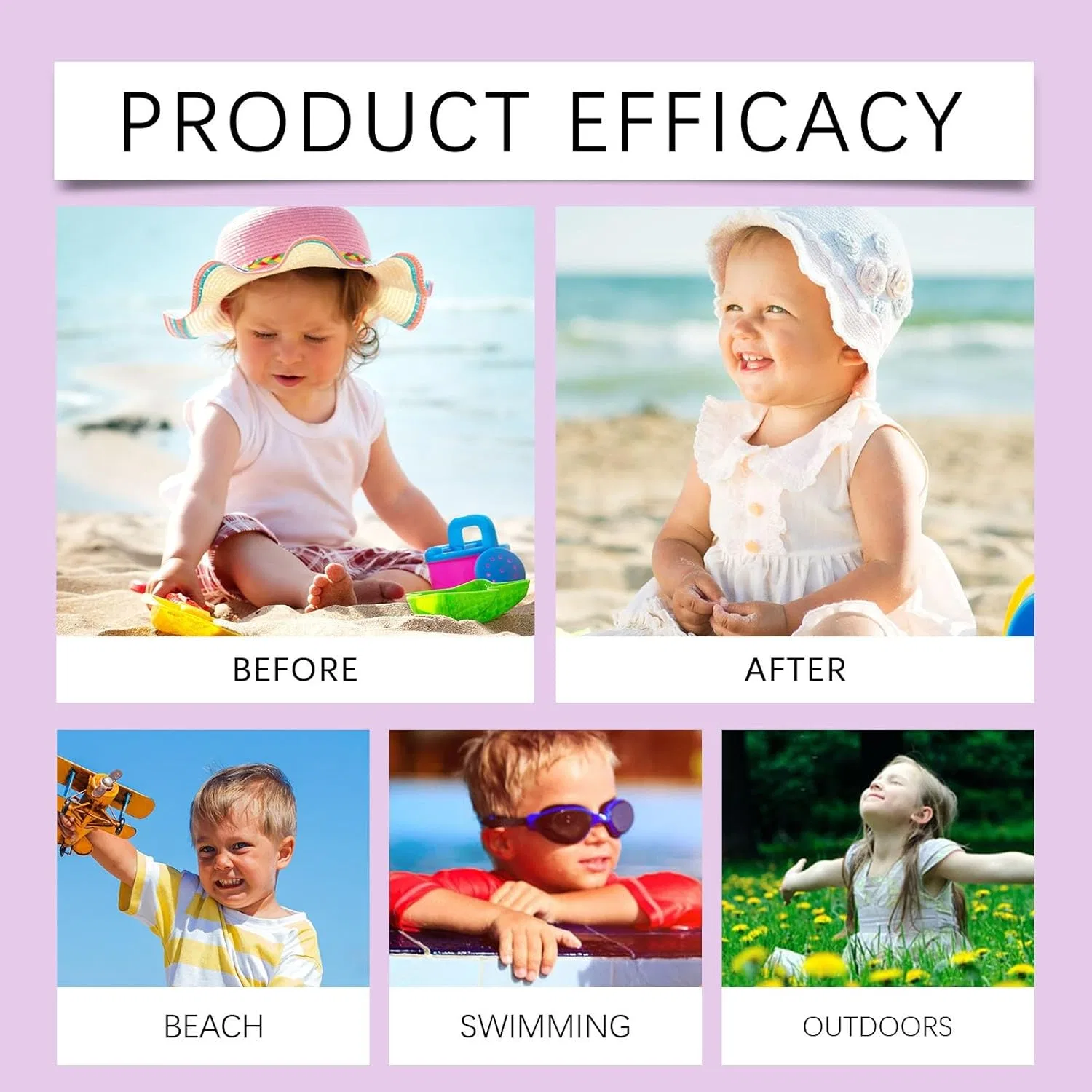 Солнцезащитная пудра для детей SPF 30, физическая, водостойкая, Generisch, набор 2 шт — фото 3