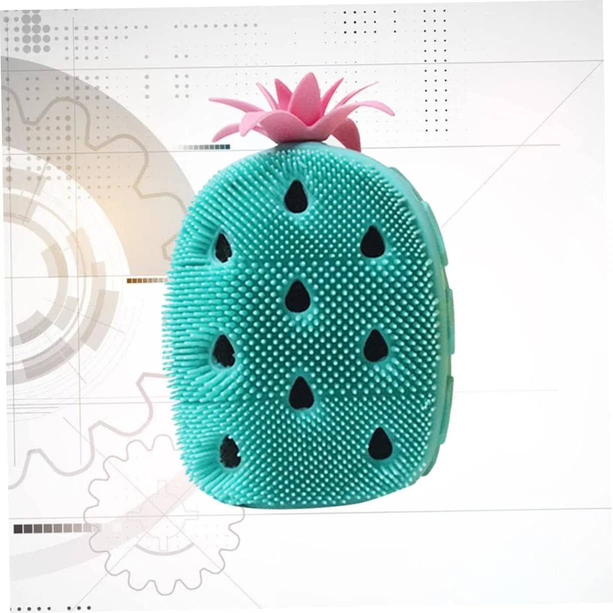 Набор щеток для душа Housoutil 3 шт, силикон, 11x8.5x4 см, Green X 3 Pieces — фото 2
