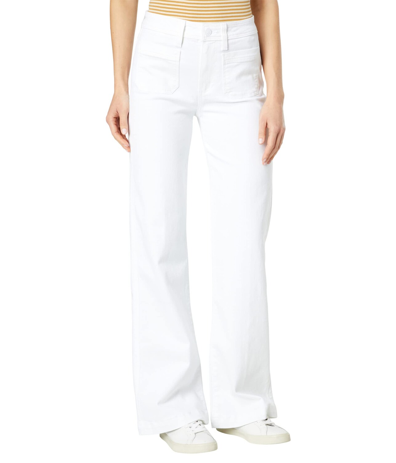 

Джинсы Paige, Leenah 32" w/ Patch Pockets + Faux Welt Pockets in Crisp White