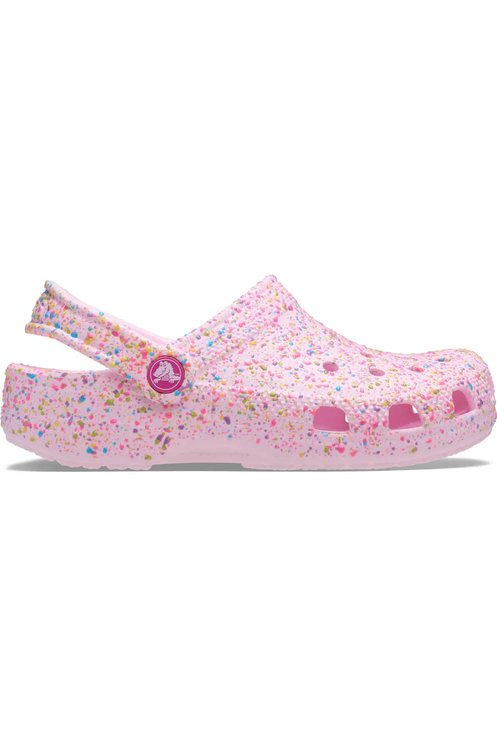 Детские клоги с принтом краски Classic Paint Splatter CROCS, Pink Milk — фото 2