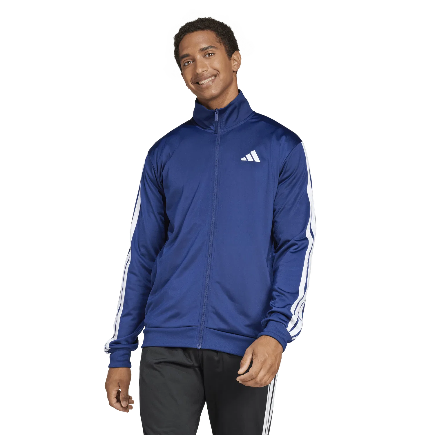 Мужская тренировочная куртка с застежкой-молнией Adidas, синий — фото 2