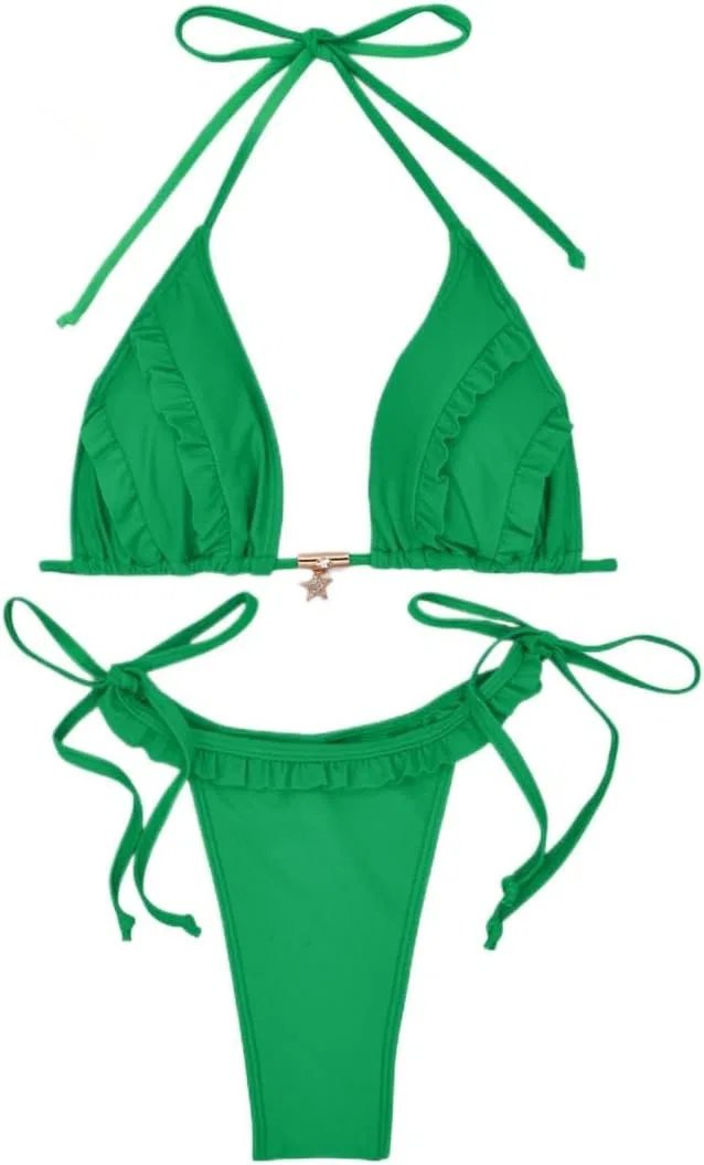 Женский бикини-комплект с бабочками PQ5015, Green