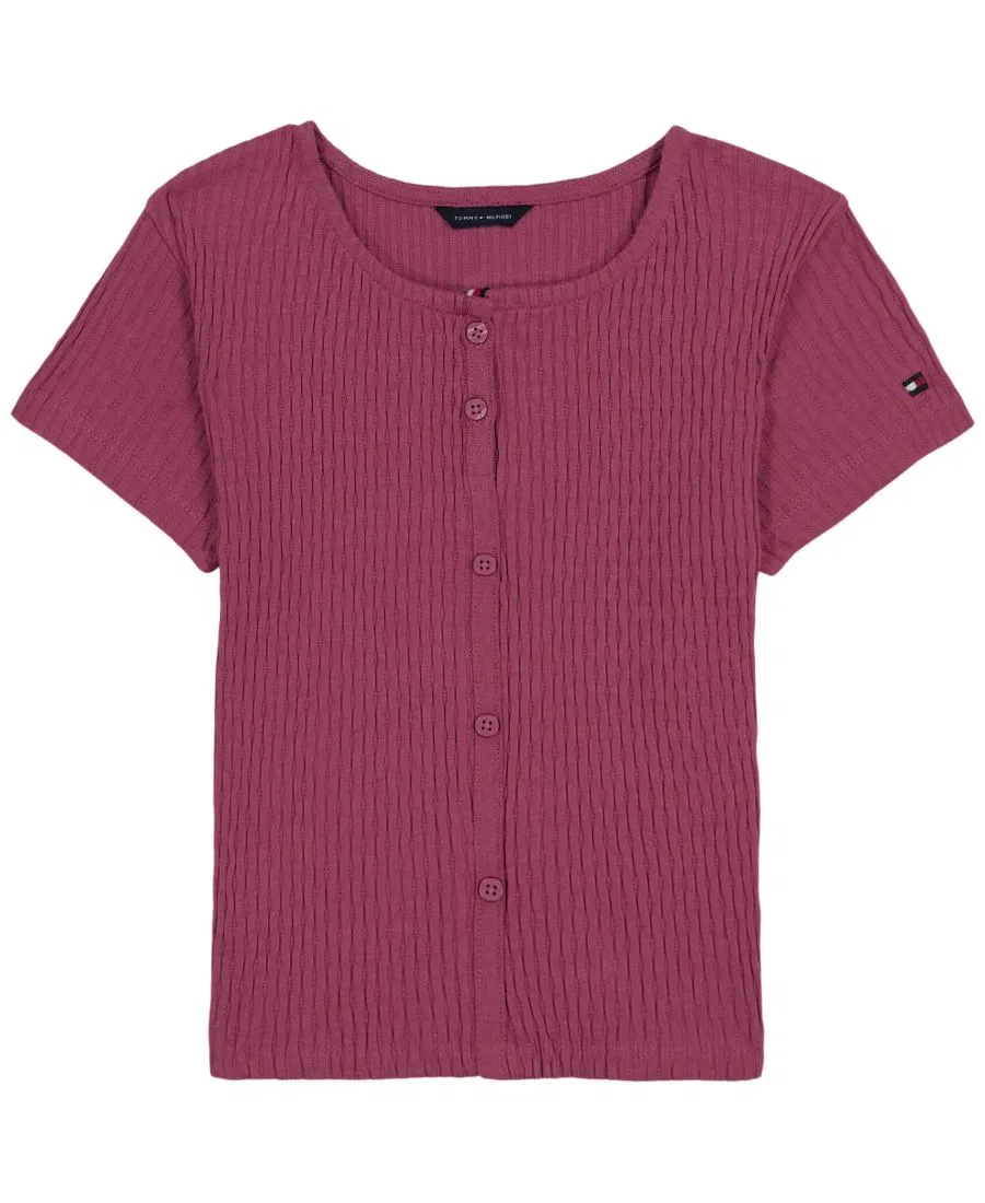 Топ с пуговицами с точечным узором Tommy Hilfiger, Berry Blast