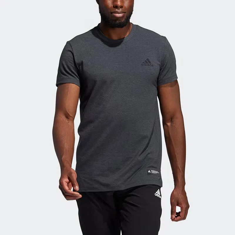 Футболка спортивная с коротким рукавом Stu Tech Adidas, серая — фото 3