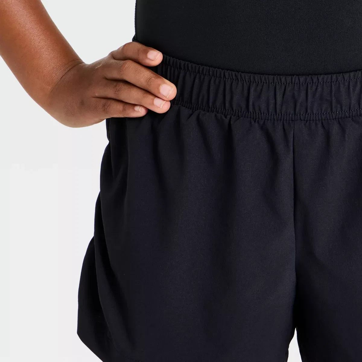 Детские шорты для девочек с завышенной талией Active Shorts KIDS PERFORMANCE, Black — фото 3