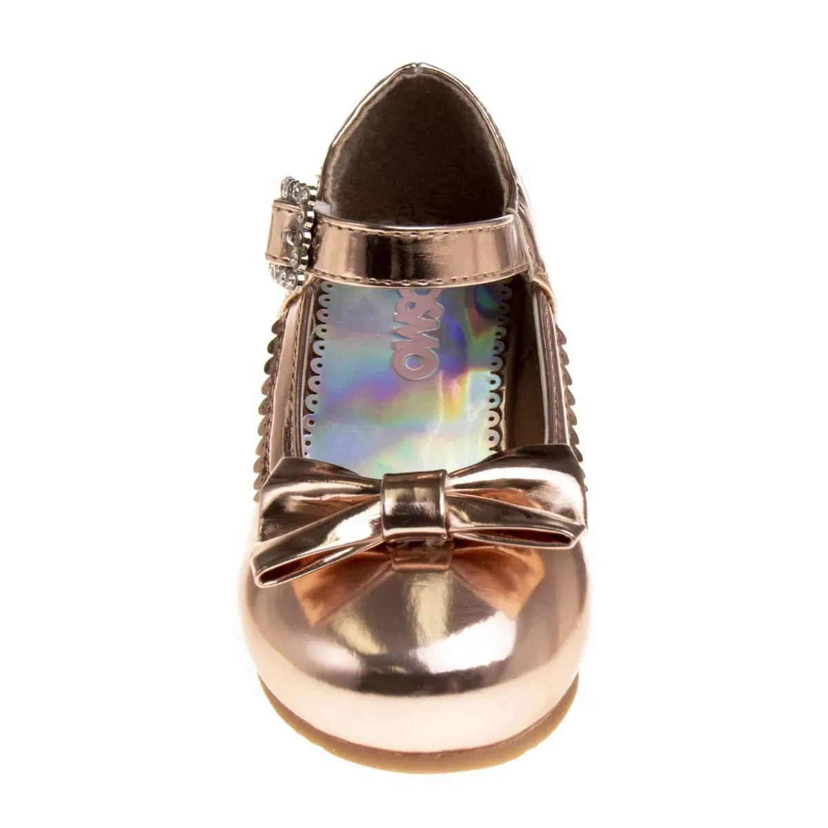 Детские туфли для девочек с пряжкой Josmo Shoes, Rose Gold — фото 4