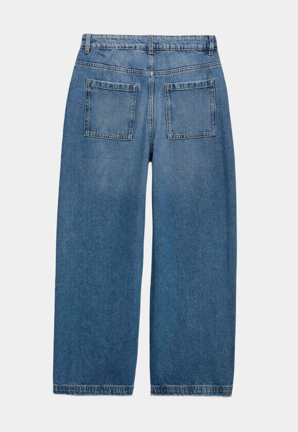 Джинсы унисекс свободного кроя Marks & Spencer, Mid Blue — фото 2