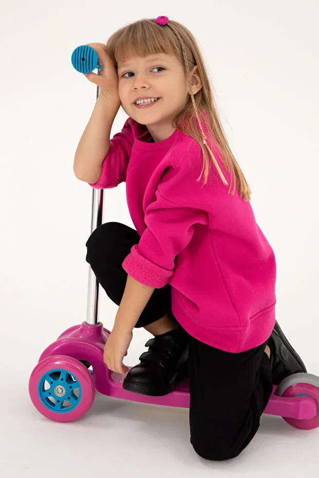 Детское для девочек свитшот с длинным рукавом U.S. Polo Assn., Fuchsia