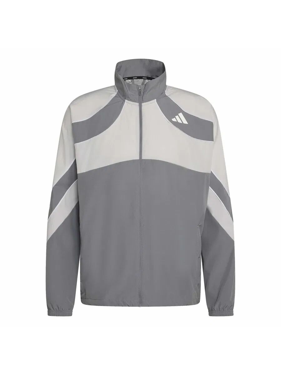 Спортивная куртка ADIDAS PERFORMANCE 'ADIZERO' серого и светло-серого цвета