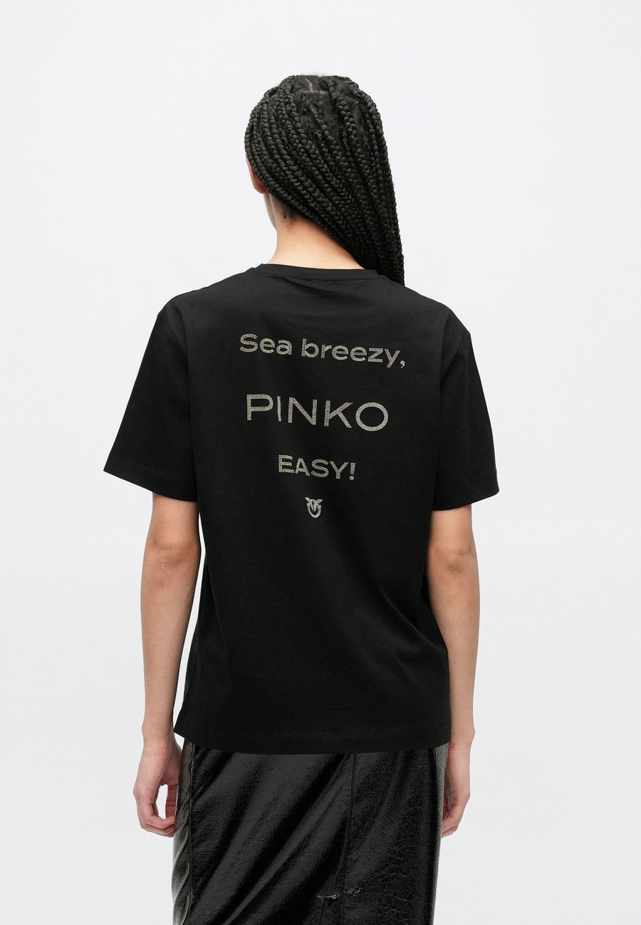 

Футболка Pinko STREPITOSO LOGO STRASS EASY, Nero Limousine/Black