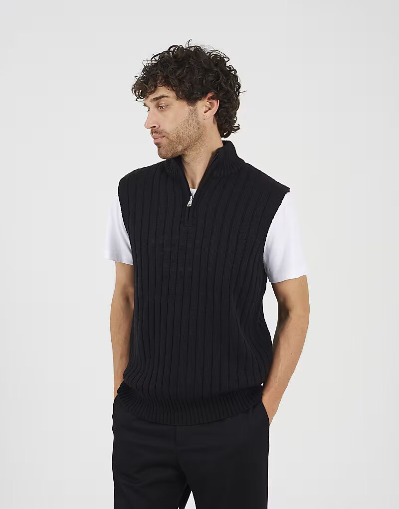 

Джемпер без рукавов с застежкой-молнией на четверть оборота, черный Brave Soul