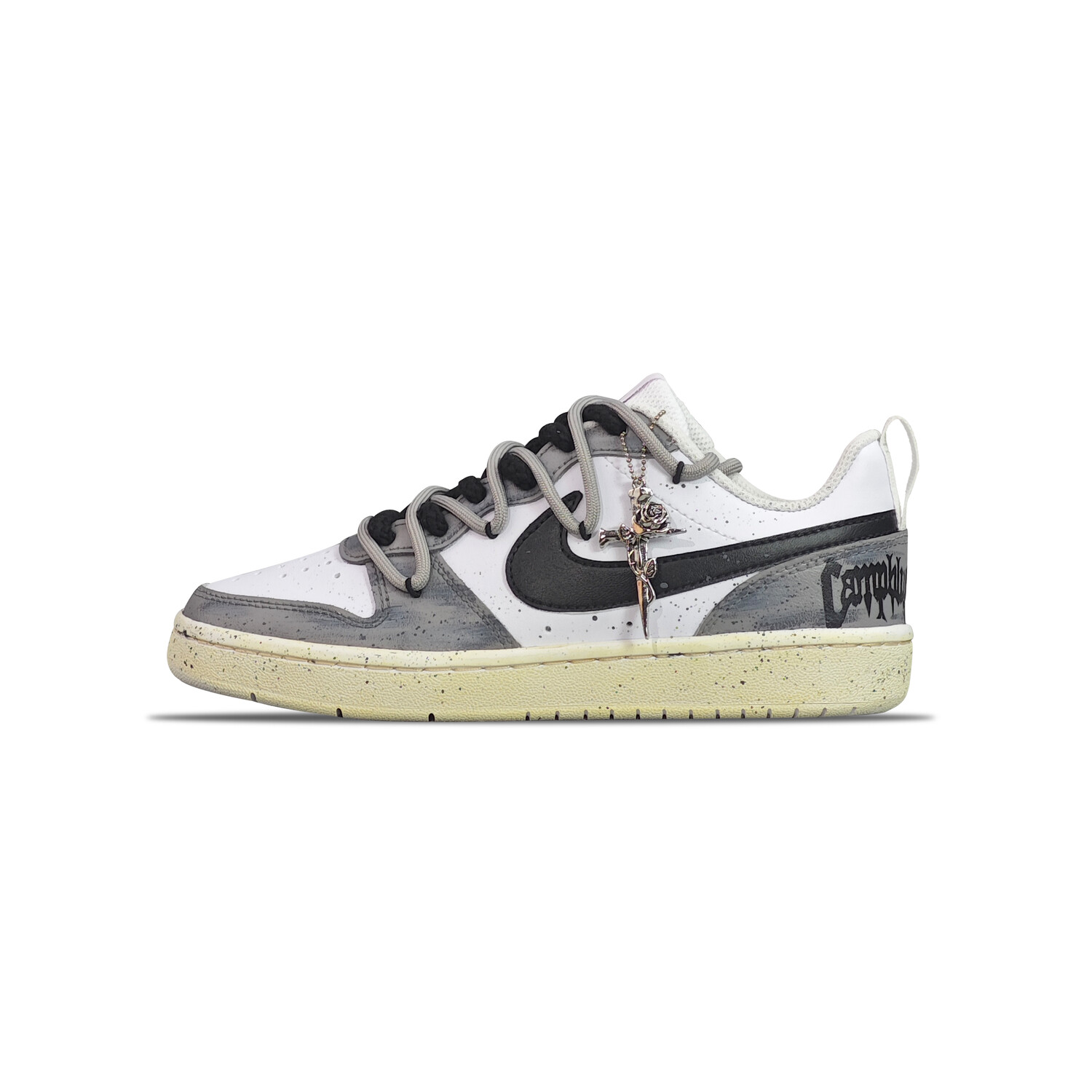 

Кроссовки Nike Court Borough Skateboarding Shoes Women's Low-top Grey/white, серый/белый